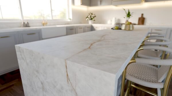 Çimstone Amber kuvars tezgah, uygulama görseli 4