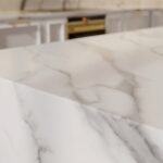Çimstone Calacatta Lâl kuvars tezgah, uygulama görseli 4