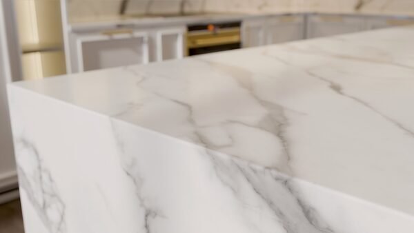 Çimstone Calacatta Lâl kuvars tezgah, uygulama görseli 4