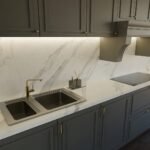 Çimstone Calacatta Tikal kuvars tezgah, uygulama görseli 3