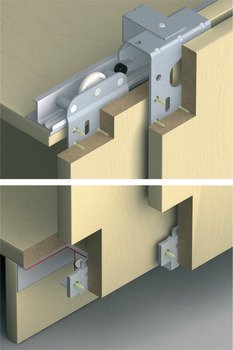 Ahşap Kayar Kapak Seti, Häfele HANGROLLER 30-MF, Karma Kayan, 19-21 mm – 3k 19-22mm