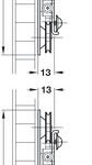 Ahşap pivot kayar kapaklar, Häfele Slido F-Park71 16A, set – taşıyıcı profil 408mm – görsel 2