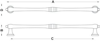 Akslı Kulp, Häfele GAIN MK, Zamak – antik bronz 160mm – görsel 2