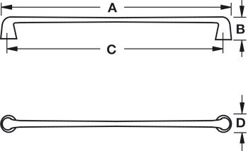Akslı Kulp, Häfele MODERNO, Zamak – antrasit 320mm – görsel 2