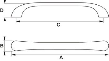 Akslı Kulp, Häfele SPLIT, Zamak – antrasit 320mm – görsel 2
