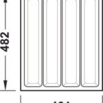 Alet düzenleyici, Häfele Matrix Pro Medical, 120 mm çekmece yüksekliği için – bölme beyaz 482x401x117mm – görsel 2