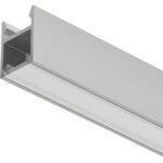 Alttan montaj için profil, 8 mm şerit LED aydınlatmalar için Häfele Loox5 profil 2103 – YM alüminyum gümüş 3m