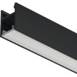 Alttan montaj için profil, 8 mm şerit LED aydınlatmalar için Häfele Loox5 profil 2103 – YM alüminyum siyah 3m