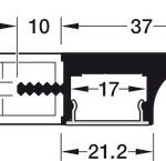 Alttan montaj için profil, Şerit LED aydınlatmalar 10 mm için profil 3101 – Alüminyum kulp siyah 2.5m – görsel 2