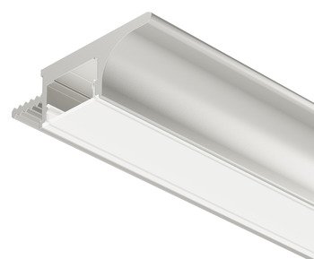 Alttan montaj için profil, Şerit LED aydınlatmalar 10 mm için profil 3101 – Alüminyum kulp gümüş 2.5m