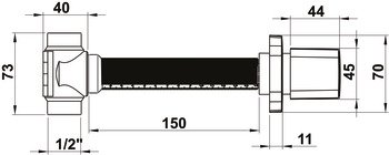 Ankastre Stop Valf, Häfele KUBIK – valf,20mm,p.altın – görsel 2