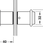 Arka arkaya topuz seti, Aquasys – Cam kapı kulpu yuvarlak krom p. 32x40mm (çift) – görsel 2