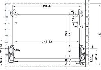 Asma dosya seti, Häfele Matrix Box P Plus Çekmece Kenarları için – askılık 507/530mm – görsel 3