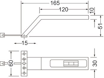 Ayna Aydınlatması, Häfele EAGLE L – LED aydınlatma pir.kr.parl.165x30mm – görsel 3