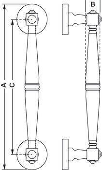 Çekme Kol, Häfele BIEN – mat siyah 230 mm – görsel 2