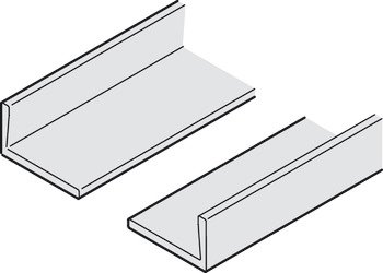 Çekme Kollar ve Kapı Plakaları, Häfele Slido D-Li11 Handle set door frame silvc (çift)