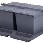 Çekmece İçi Çöp Kutusu, Häfele COVERT – antrasit 600mm,2x12lt