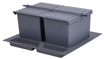 Çekmece İçi Çöp Kutusu, Häfele COVERT – antrasit 600mm,2x12lt
