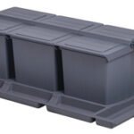 Çekmece İçi Çöp Kutusu, Häfele COVERT – antrasit 900mm,3x12lt