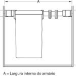 Çekmeli sistem pantolon askısı ve çamaşır çekmeli sistem, Kesseböhmer Conero, 72 H – çam çek.syh 72/810-870mm – görsel 2