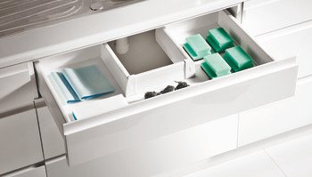 Çift Yanaklı Çekmece Sistemi, Häfele MATRIX BOX P, Çekmece Yanağı, 18 mm Ahşap Kalınlığı İçin – MBoxP Yanak logolu antra