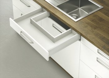 Çift Yanaklı Çekmece Sistemi, Häfele Matrix Box P, Eviye Altı Çekmece Seti, 18 mm Ahşap Kalınlığı İçin – P35 antrasit 18