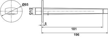 Çıkış Ucu, Häfele NEO R – parlak krom – görsel 2