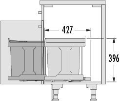 Çöp Kutuları, 20 litre, Hailo Solo 3635-01 – kutusu antrasit lt – görsel 2
