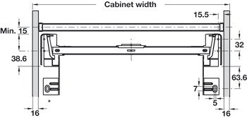 Çöp Kutuları ve Atık Ayrıştırıcılar, Häfele Asma dosyalama çerçevesi – 300mm (Grass 15/16mm) – görsel 2