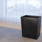 Çöp kutusu, suni deri, 10 litre – PELLE kutusu,10l,siyah – görsel 3