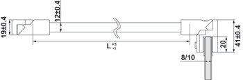 Duşkabin Stabilizatörler, Häfele CITIUS R Stabilizatör, 1200mm, parlak krom – Stabilizatör,yuv.,1200mm,p.kr. – görsel 2