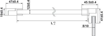 Duşkabin Stabilizatörler, Häfele CITIUS S Stabilizatör, 1200mm, parlak krom – Stabilizatör,köş.,1200mm,p.kr. – görsel 2
