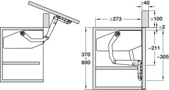 Eğimli kalkar kapak makası, Free swing – Gövdesi S8 50-67cm – görsel 3