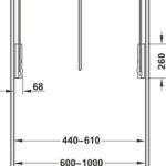 Gardırop asansörü, 2004, yan panele montaj için, yük taşıma kapasitesi 10 kg – asansör,800-1150,10kg,gri me.pl – görsel
