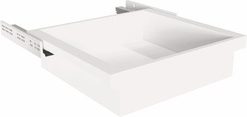 Gardırop Çekmecesi, Häfele DRESS LINE, Tam Açılım Yavaşlatıcılı Gizli Ray, Beyaz – çekmecesi,bey. 600mm
