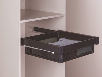 Gardırop Çekmecesi, Häfele SELECT, Tam Açılım, Yavaşlatıcılı – siyah 60cm