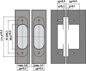 Gizli Kapı Menteşesi, Häfele CDH 80C, 2 Menteşe İle 80 kg, 3 Menteşe ile 100 kg Taşıma Kapasitesi, Zamak – par.pirinç 10