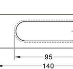 Gömme kol, Häfele Déco, paslanmaz çelik – JACKLON kulp m. siyah(PVD)140x45mm – görsel 3