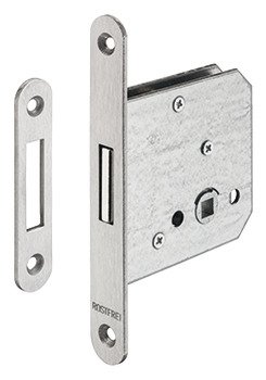 Gömme sürgülü kilit, menteşeli kapılar için, Startec, banyo/WC, seren mesafesi 55 mm – H55.07 Göm.sürgü p.ç.mt 55/20mm