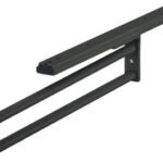 Havlu askısı, açılma mekanizması raylı, versiyon 90° döner – Towel hold.alu.black 2-pcs.460mm