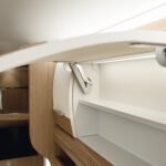 Kalkar kapak makası, Häfele Free space 1.11 – Model C beyaz/nikel
