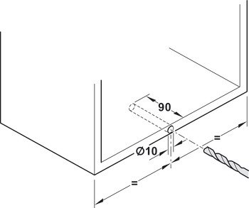 Kalkar kapak makası, Häfele Free space 5.15 push – bas-aç H pto beyaz/nikel – görsel 2
