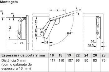Kalkar kapak makası, Häfele Free space 6.15 – model H antrasit/nikel – görsel 2