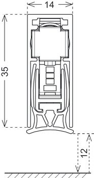 Kapı Altı Giyotin, Häfele ZONE SOFT – 730mm – görsel 3