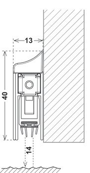 Kapı Altı Giyotin, Häfele ZONE SURFACE – 1230mm – görsel 2
