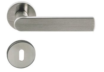 Kapı Kolu Seti, Häfele MERIT, Aluminyum / zamak, Oval|Yuvarlak Rozet – Kol (oda) mat nikel