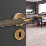 Kapı Kolu Seti, Häfele VERONA KK, Alüminyum / Zamak, Yuvarlak Rozet – Kol (wc) bronz – görsel 3