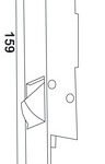 Kapı Sürgüsü, Häfele BOLT 06 – Sürgü otomatik sol paslanmaz çelik mat 159mm – görsel 2