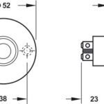 Kapı Zili, Yuvarlak – paslanmaz çelik mat 52mm – görsel 2