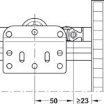 Kayar kapı donanımı, Classic 50 VF OR, set – Hangroller 50-VF3 kapak 3k 19-21mm – görsel 3